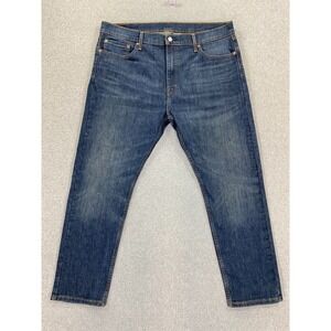 Levis 512 Jeans Men 40x30 Tapered Stretch Skinny Blue Denim Classic Red Tab Logo